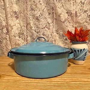 Vitrified enamel steel casserole with lid